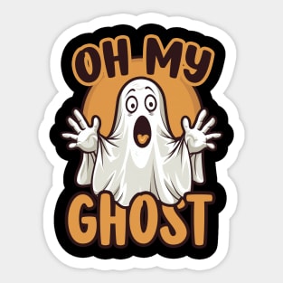 Oh My Ghost | Funny Spooky Ghost Sticker